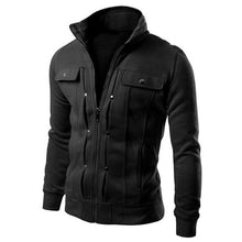 Load image into Gallery viewer, Fashion Men Jacket Coat Plus Size Men Jacket Solid Color Stand Collar Long Sleeve Streetwear Winter Jacket Warm Male куртка