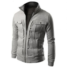 Load image into Gallery viewer, Fashion Men Jacket Coat Plus Size Men Jacket Solid Color Stand Collar Long Sleeve Streetwear Winter Jacket Warm Male куртка