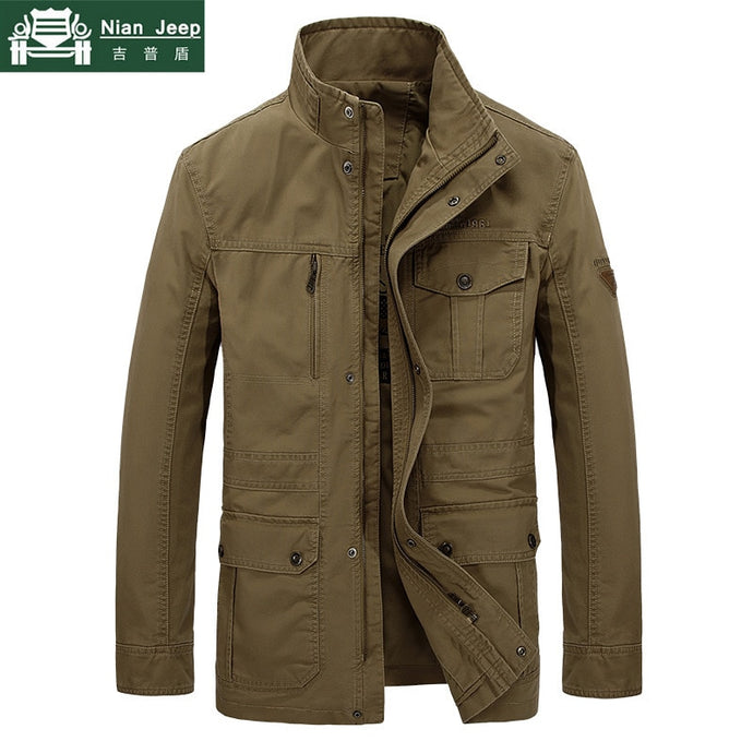 Brand Plus Size 7XL 8XL Military Jacket Men Autumn Winter Cotton High Quality Outwear Army Mid-Long Coats Male jaqueta masculina
